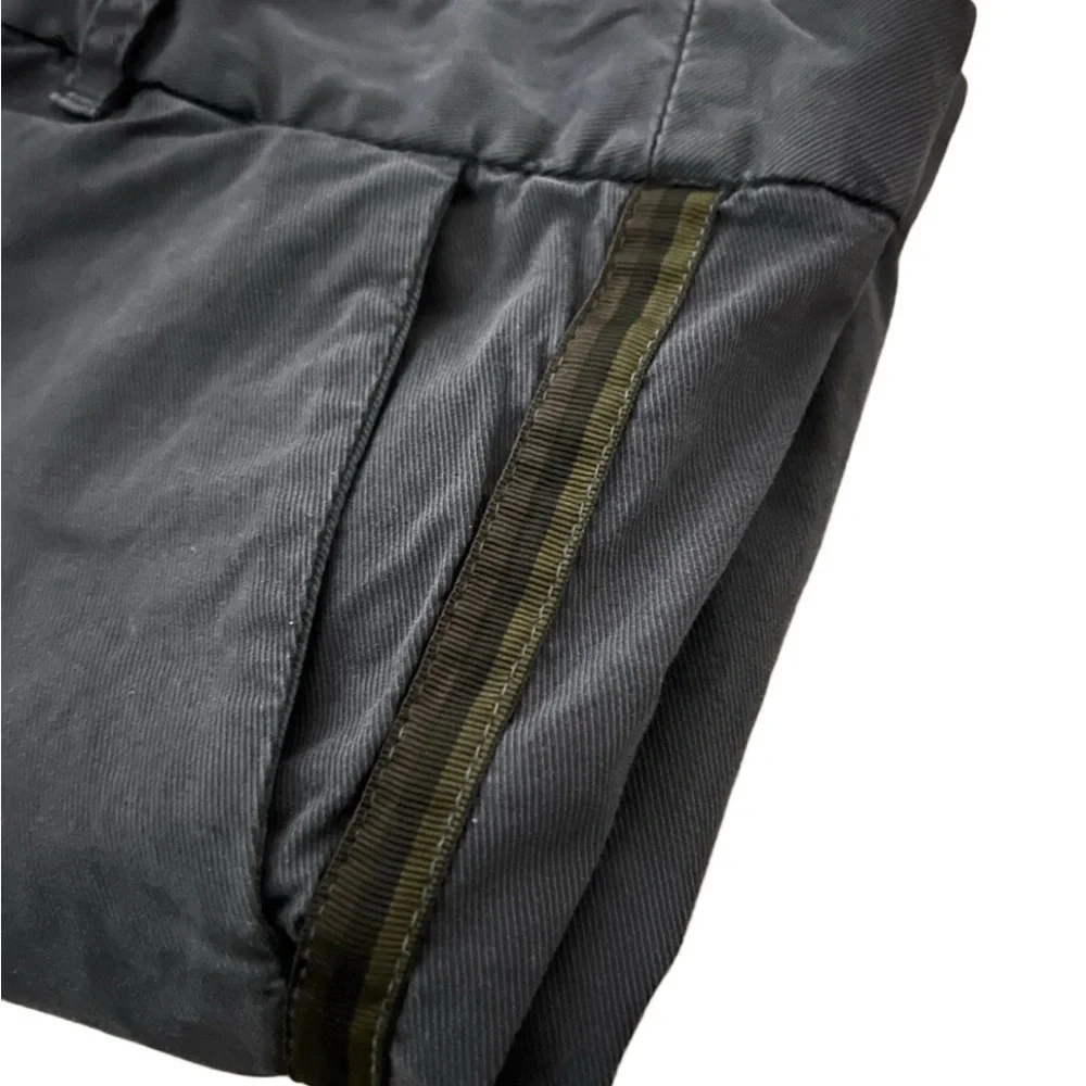 Nili Lotan East Hampton Grey Pants Black Side Stripe Size 6 Cotton